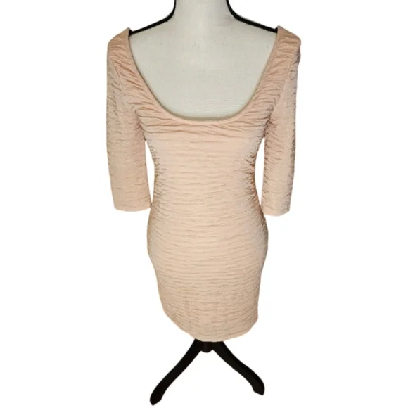 NWT - Material Girl Peach Sparkly Cocktail Dress - Picture 5 of 12